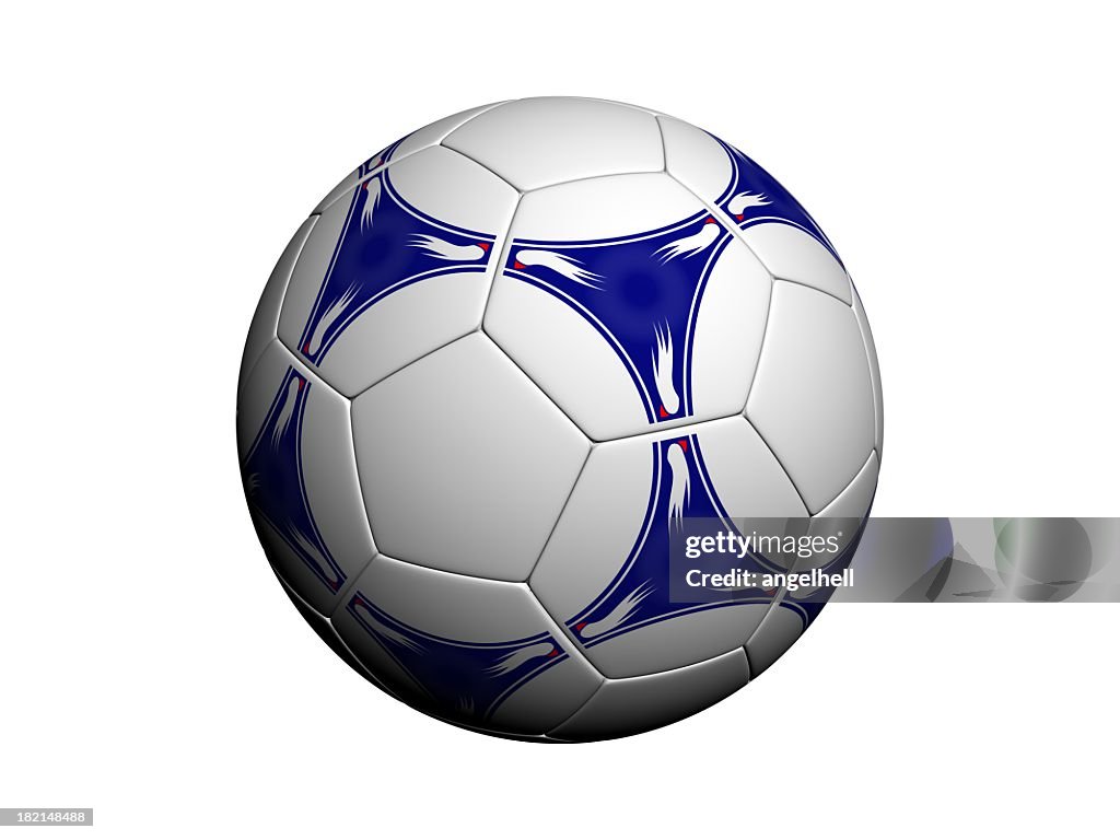 An isolated soccer ball on white