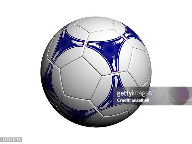 an isolated soccer ball on white - soccer ball stock pictures, royalty-free photos & images