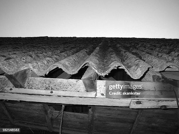 crusty farm roof - asbest bildbanksfoton och bilder