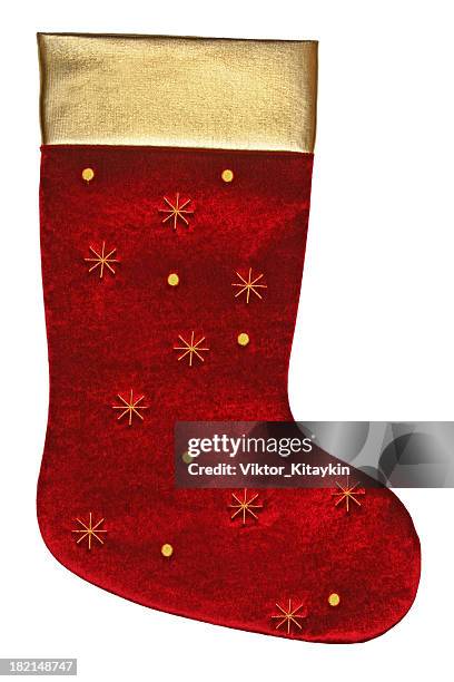 christmas stocking - red stockings stock pictures, royalty-free photos & images