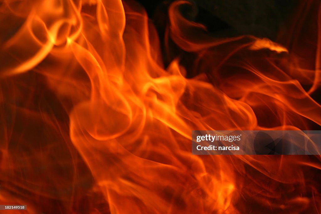 Image of fire on black background