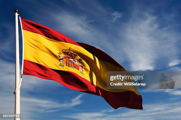 spanien - spanische flagge stock-fotos und bilder