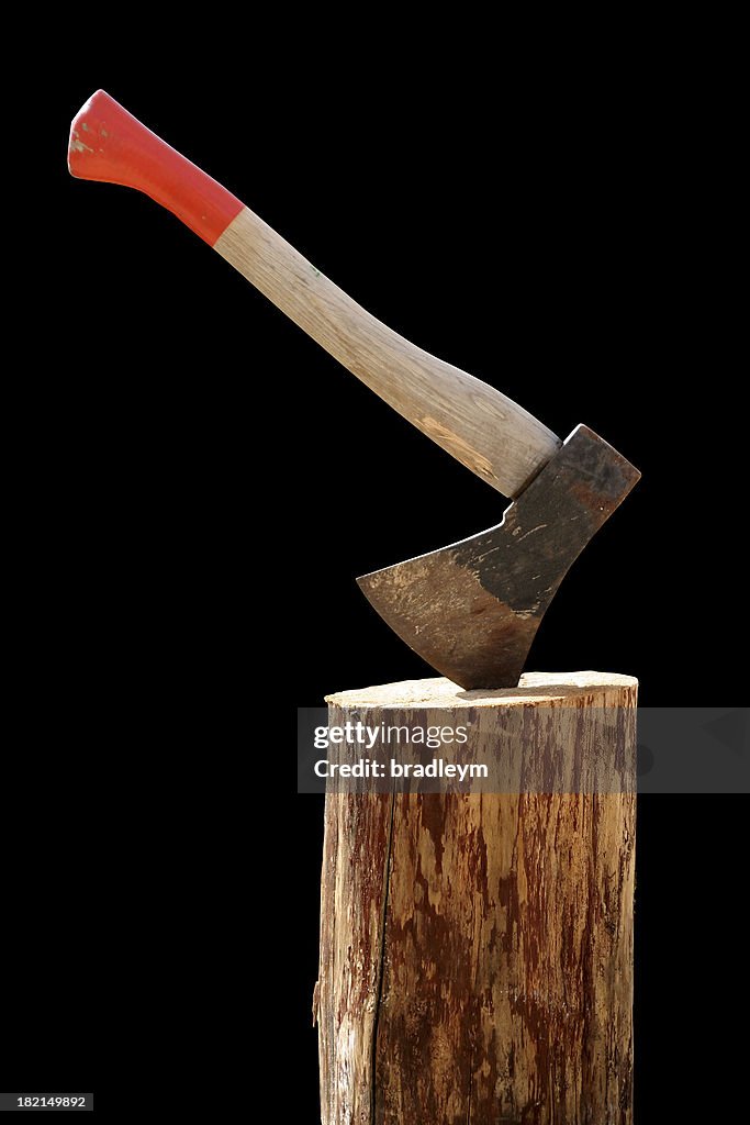 Axe on black