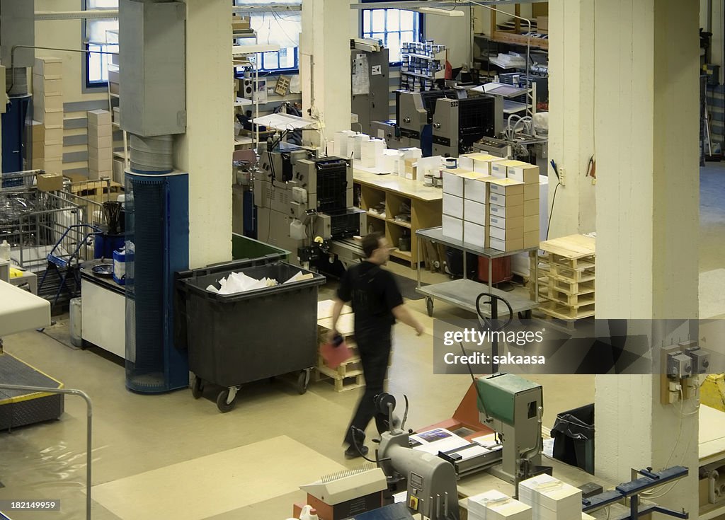 Overhead View of Print Shop