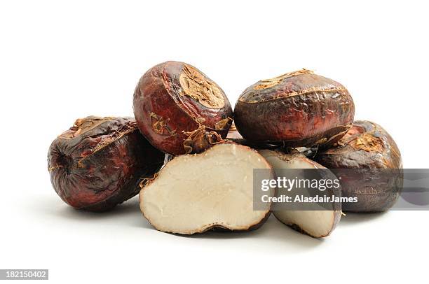water chestnut pile - eleocharis dulcis stock pictures, royalty-free photos & images