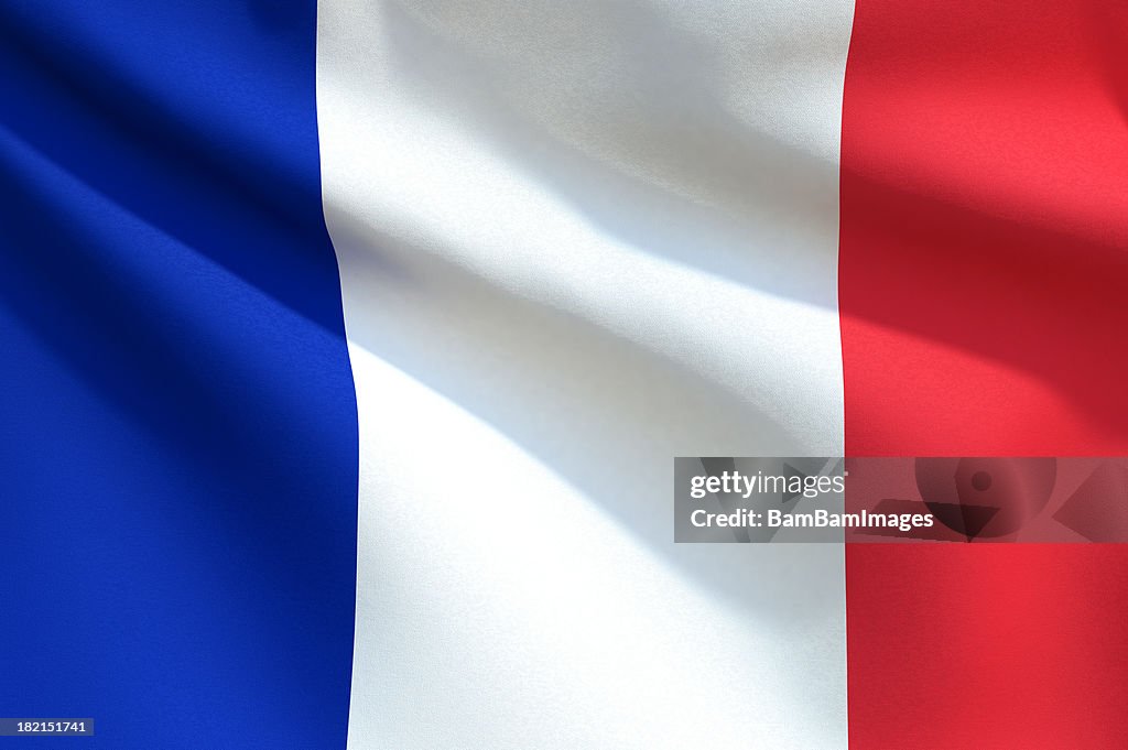 Nahaufnahme Flagge -Frankreich