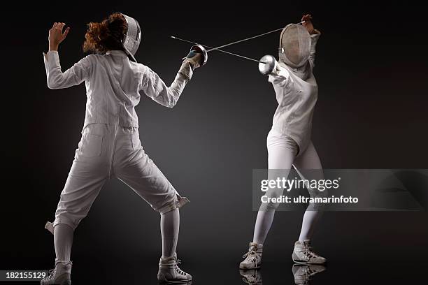 fencing - fechten stock pictures, royalty-free photos & images