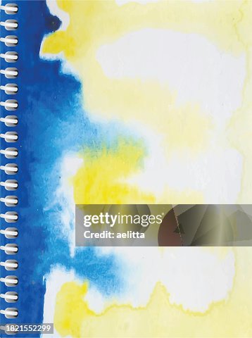 Notebook Template Abstract Watercolor Background High-Res Vector ...