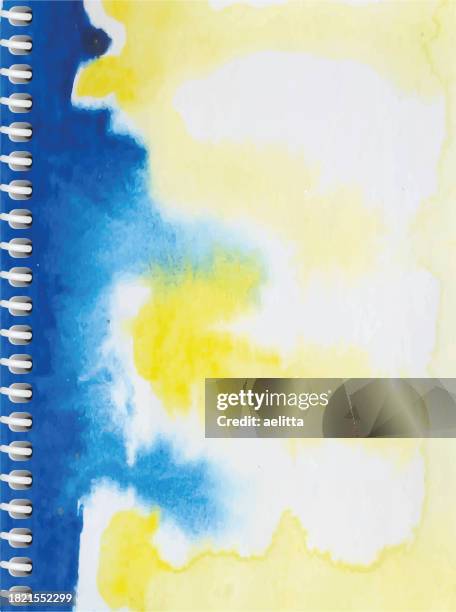notebook template. abstract watercolor background - folder mockup stock illustrations