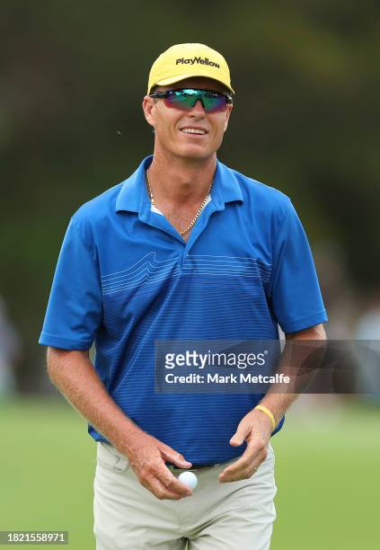 John Senden of Australia looks on from on the 7th hole during the ISPS HANDA Australian Open at The Lakes Golf Club on November 30, 2023 in Sydney,...