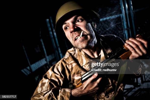 checkpoint soldier - night watchman stock pictures, royalty-free photos & images