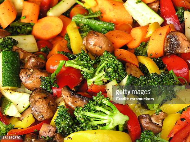 roasting vegetables on the grill - fried stock pictures, royalty-free photos & images
