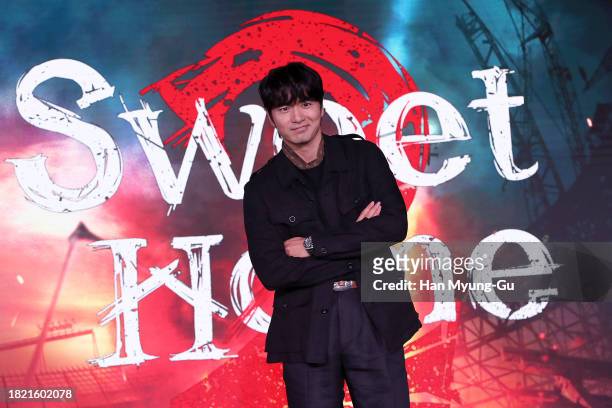 South Korean actor Lee Jin-Wook is seen at the Netflix 'Sweet Home Season 2" press conference on November 30, 2023 in Seoul, South Korea.