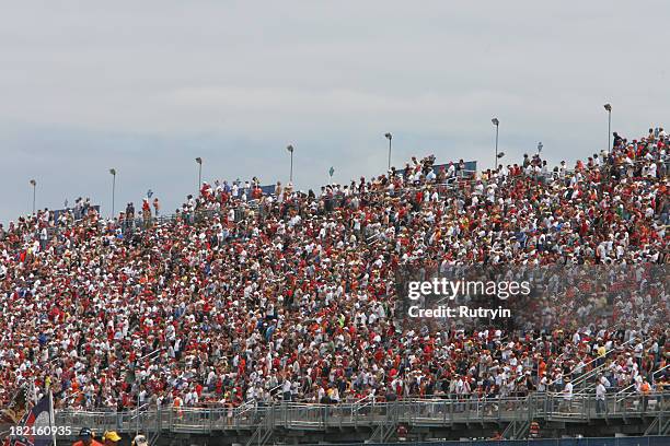 race fans - course de stock cars stockfoto's en -beelden