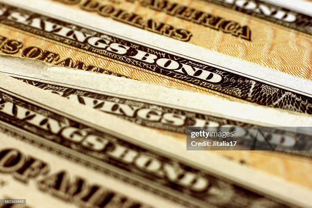 US Treasury (EE Angebote) Bond-horizontale Close-Up