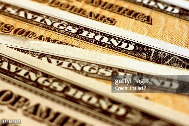 united states treasury (ee savings) bond - horizontal close-up - government funding stock pictures, royalty-free photos & images