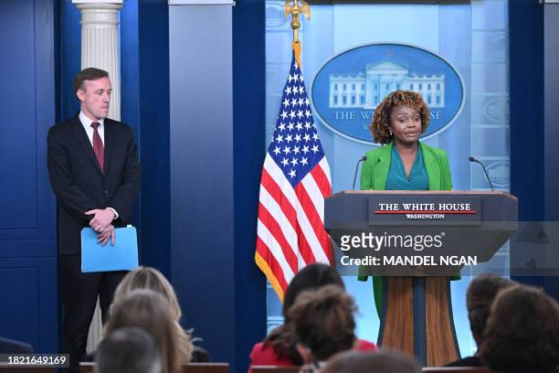 DC: Media Briefing Held By Press Secretary Karine Jean-Pierre And National Security Advisor Sullivan