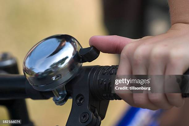 bicycle bell - persoonlijk accessoire stockfoto's en -beelden