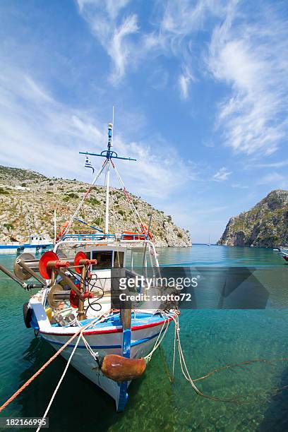 greek fishing village - fishing village stock pictures, royalty-free photos & images