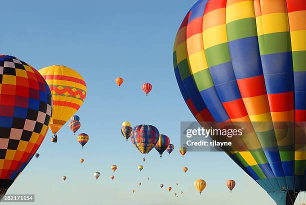 near and far - hot air balloon festival stock pictures, royalty-free photos & images