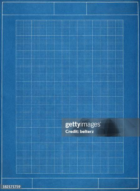 blueprint grid papier - blueprint stock-fotos und bilder