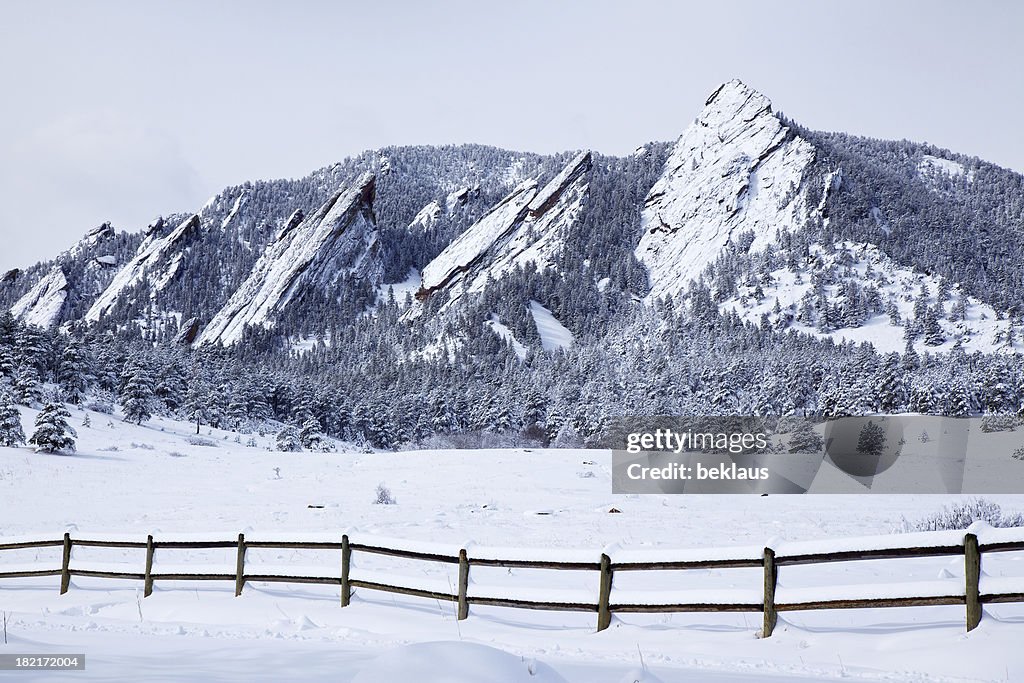 Spring Snow on Flatirons