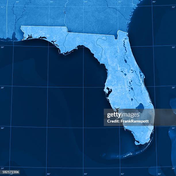 florida topographic map - land i sikte bildbanksfoton och bilder