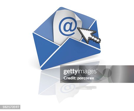 Envelope with Arroba and Computer Pointer Envelope with Arroba and Computer Pointer