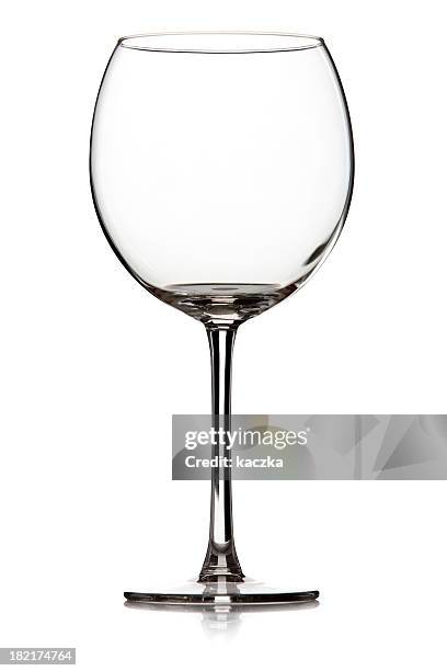 wine glass isolated on white - vinglas bildbanksfoton och bilder