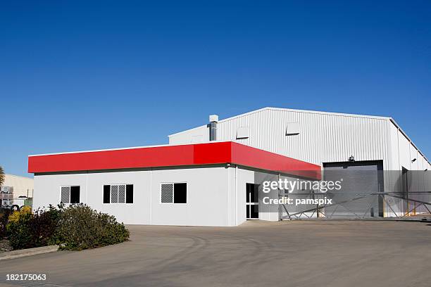 industrial warehouse building - garden shed stock pictures, royalty-free photos & images