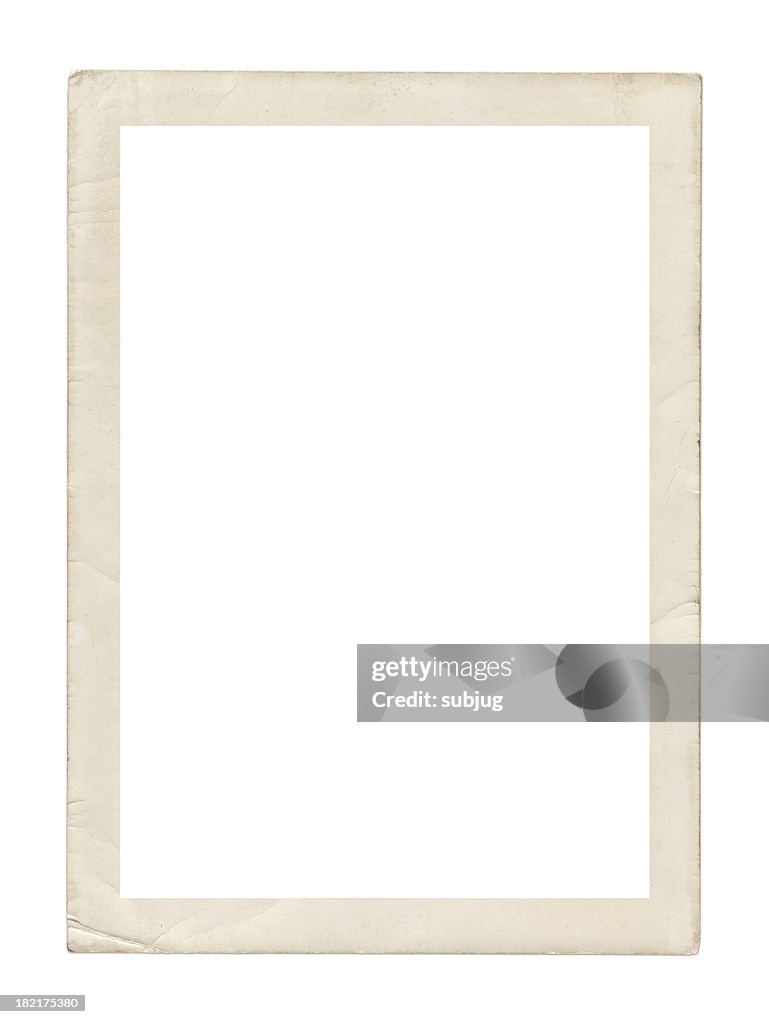 White poster with white frame on white background