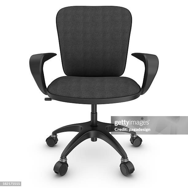 silla de oficina negro - silla de oficina fotografías e imágenes de stock
