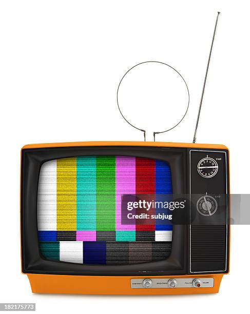 retro tv - 1970s television set stock pictures, royalty-free photos & images