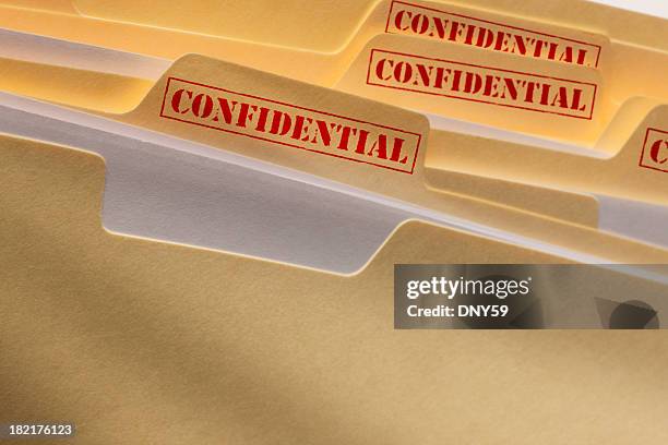 confidencial de ficheiros - sala de arquivos imagens e fotografias de stock