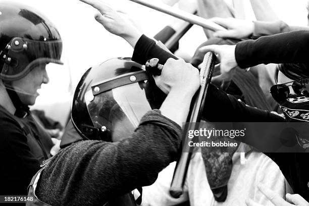 rioting police action - row police stock pictures, royalty-free photos & images