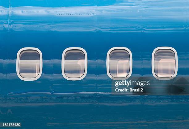 windows - airplane exterior stock pictures, royalty-free photos & images