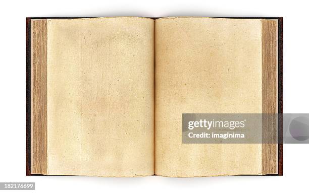 open old book - clipping path - los stockfoto's en -beelden