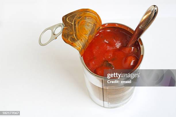 tomato soup - canned food stock pictures, royalty-free photos & images