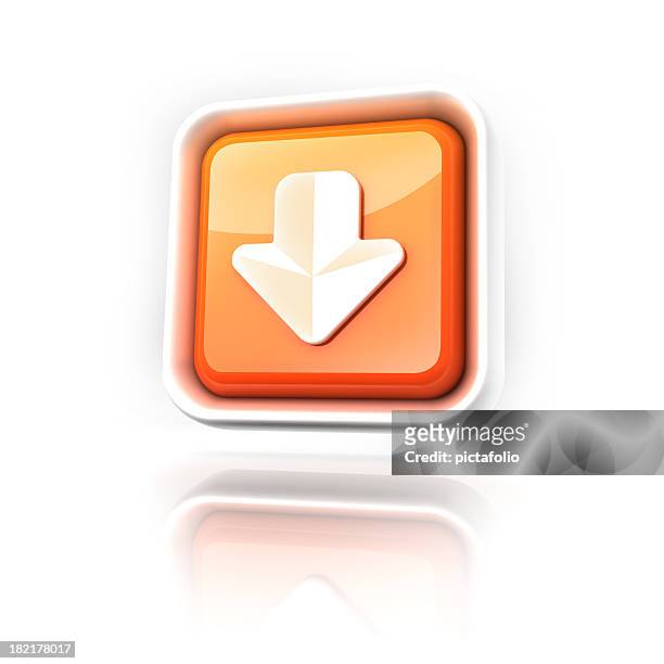 down arrow concept - 3 d button stock pictures, royalty-free photos & images