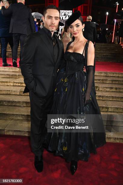 Ed Westwick and Amy Jackson attend The Fashion Awards 2023 presented by Pandora at The Royal Albert Hall on December 4, 2023 in London, England.