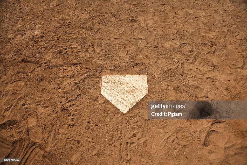 Home base Teller auf der diamond