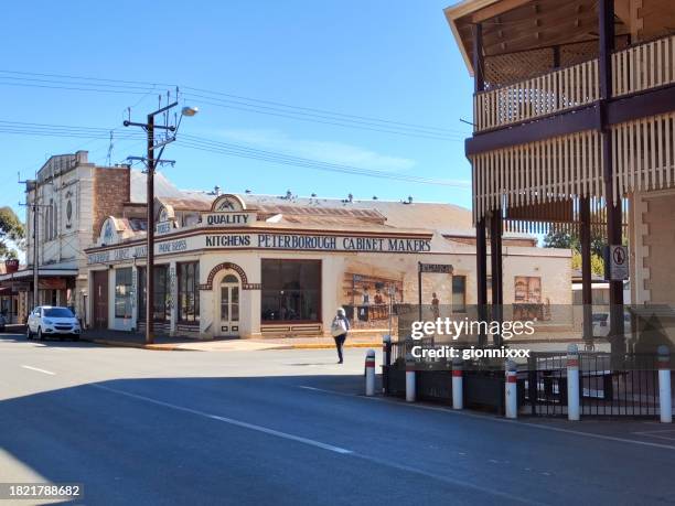 main street in peterborough, south australia - town stock pictures, royalty-free photos & images