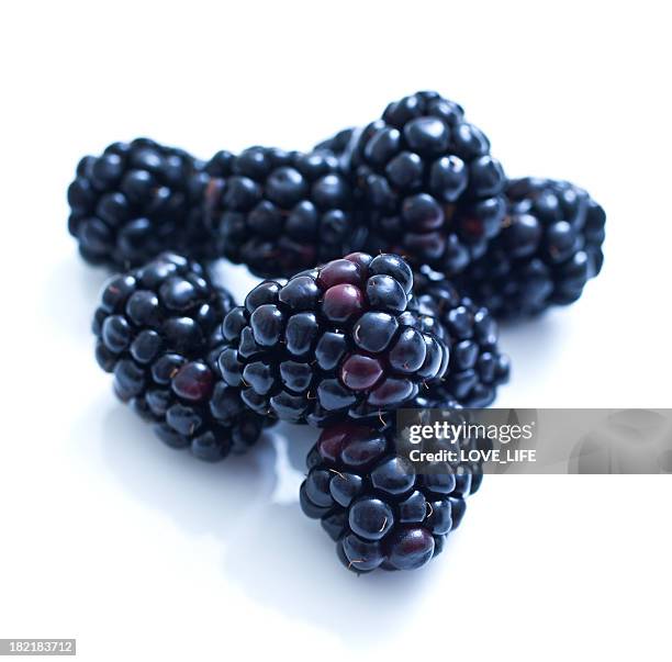 blackberries - blackberry fruit isolated stock pictures, royalty-free photos & images