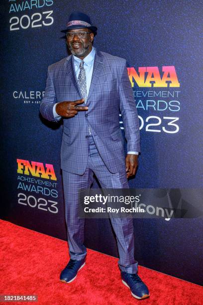 Shaquille O’Neal attends the 37th Annual Footwear News Achievement Awards at Cipriani South Street on November 29, 2023 in New York City.