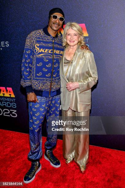 Snoop Dogg and Martha Stewart attend the 37th Annual Footwear News Achievement Awards at Cipriani South Street on November 29, 2023 in New York City.