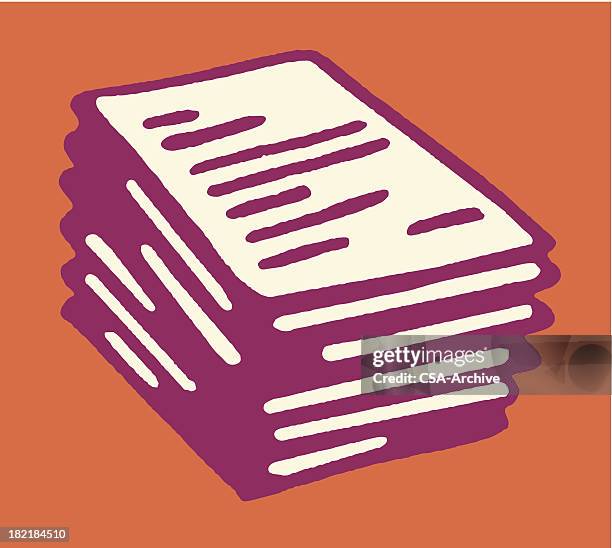 Pile Of Paper Illustration Photos and Premium High Res Pictures - Getty ...