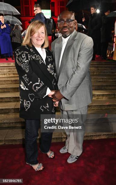 Sarah Burton and Edward Enninful attend The Fashion Awards 2023 presented by Pandora at The Royal Albert Hall on December 4, 2023 in London, England.