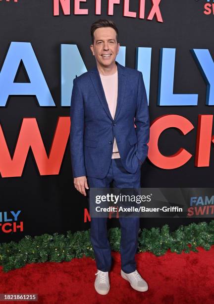 Ed Helms attends the Los Angeles Premiere of Netflix's "Family Switch" at AMC The Grove 14 on November 29, 2023 in Los Angeles, California.