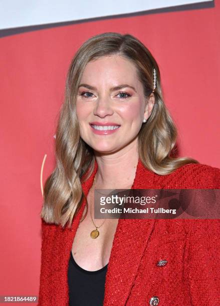 Cindy Busby attends the Los Angeles premiere of "Love Actually Live" at Wallis Annenberg Center for the Performing Arts on November 29, 2023 in...