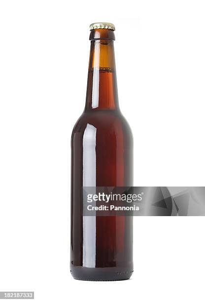beer bottle - brown bottle stock pictures, royalty-free photos & images